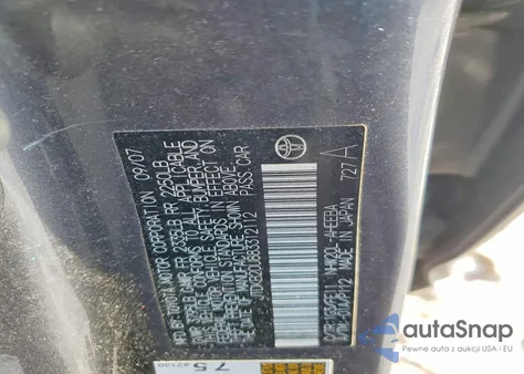 2008 Toyota Prius from USA, damaged, VIN JTDKB20U883312112